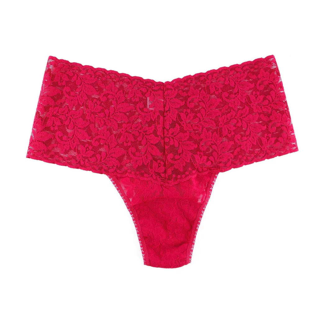 Plus Size Retro Lace Thong